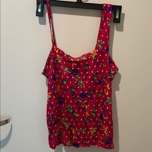 Versace deep pink floral top